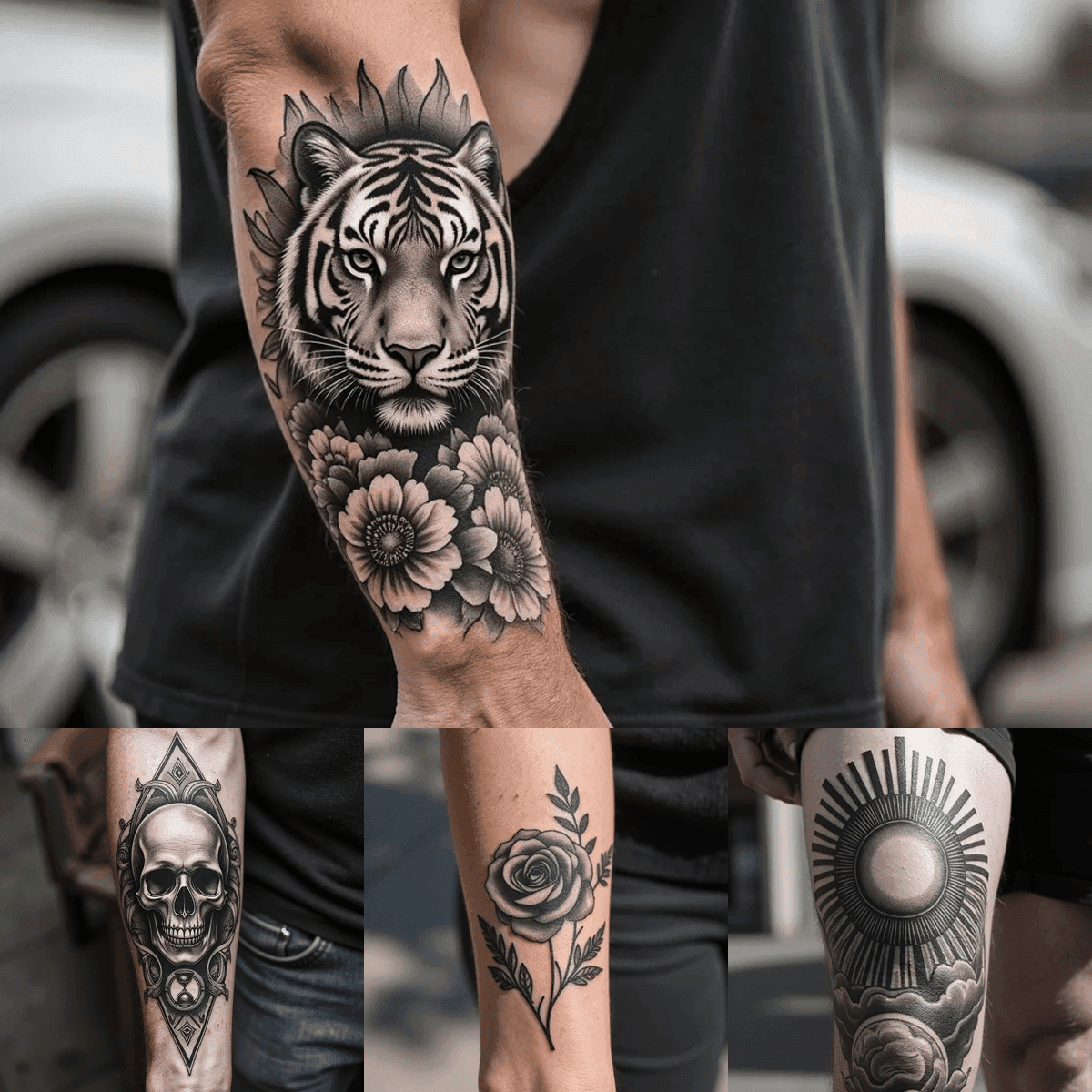 Black and Gray Tattoo Style