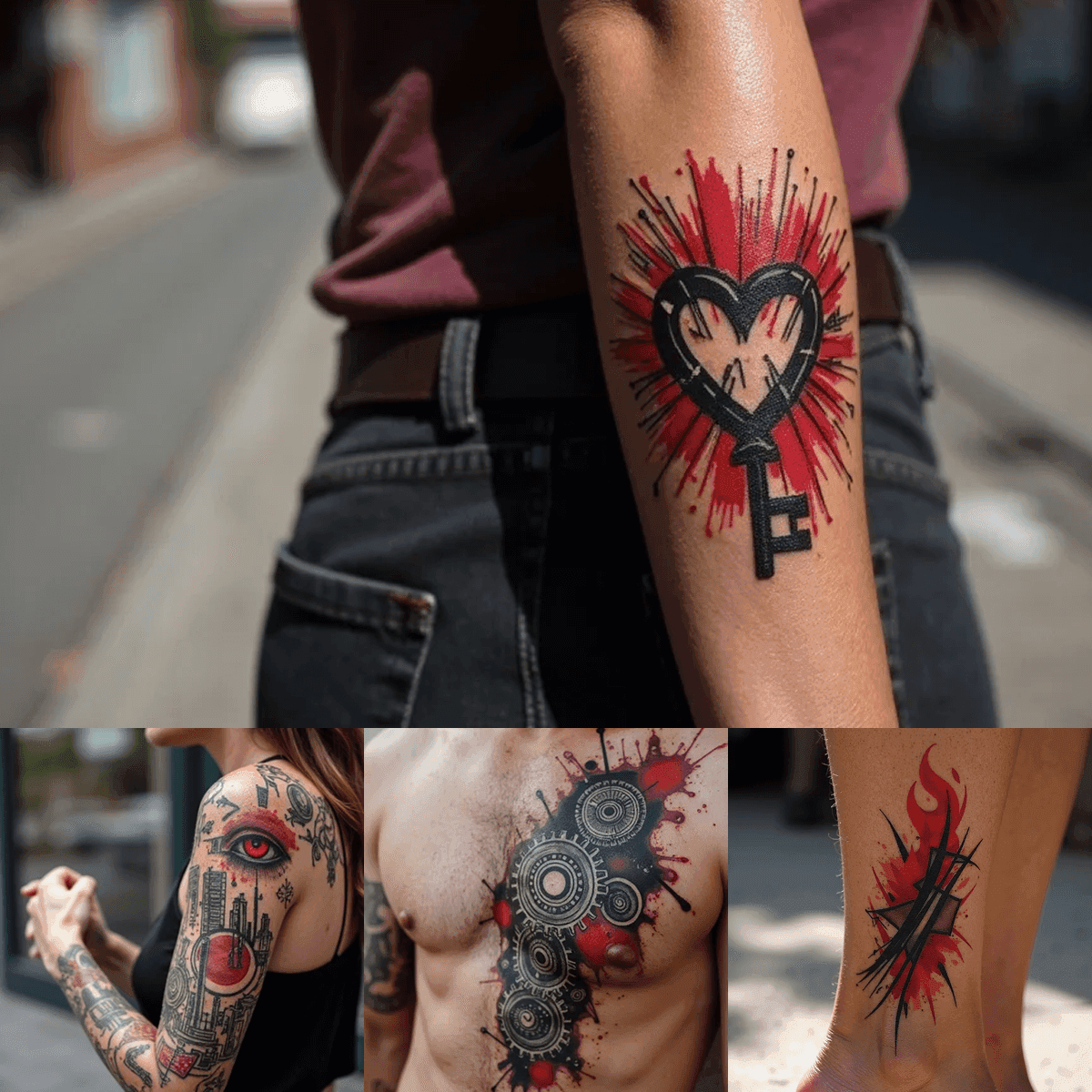 Trash Polka Tattoo Style