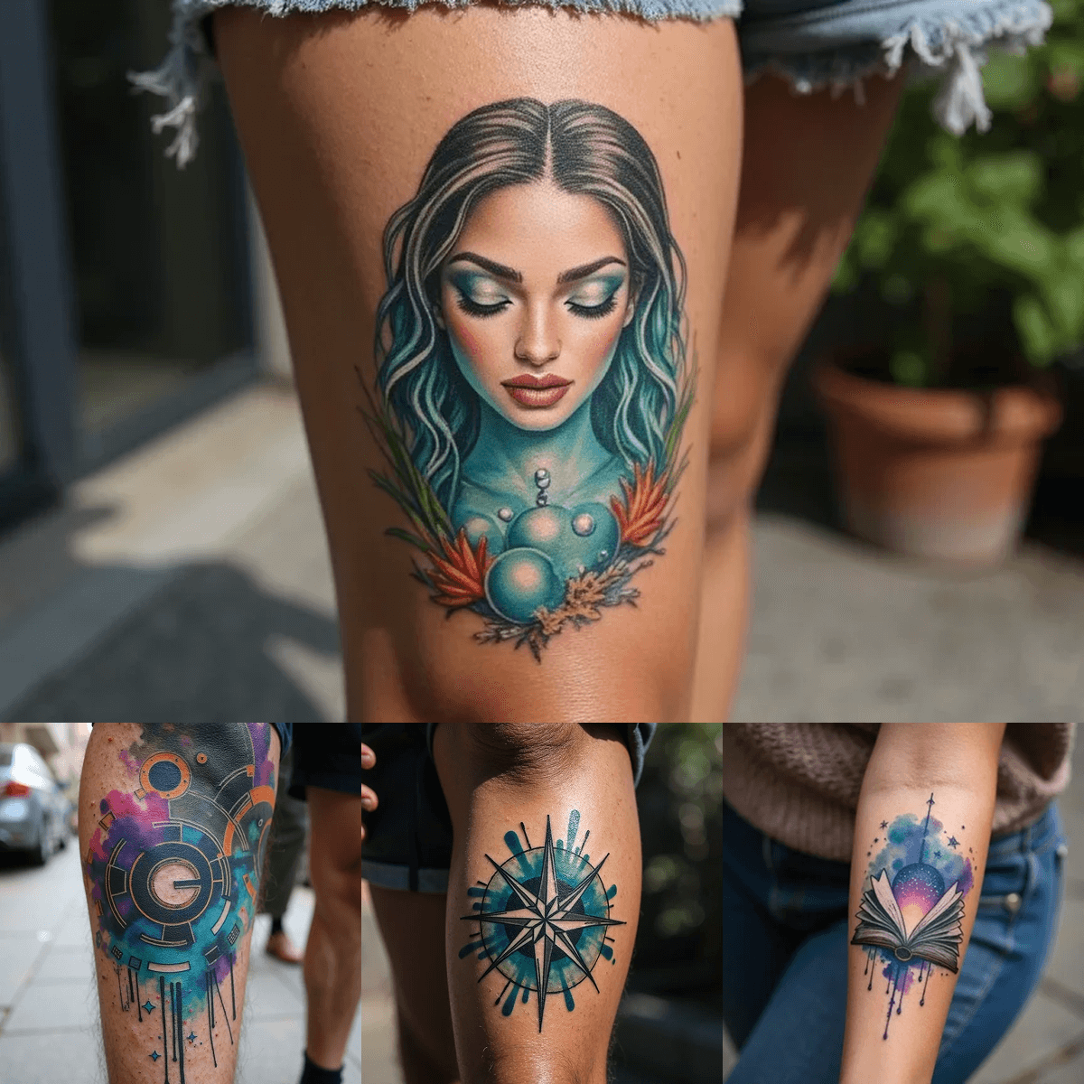 Watercolor Tattoo Style