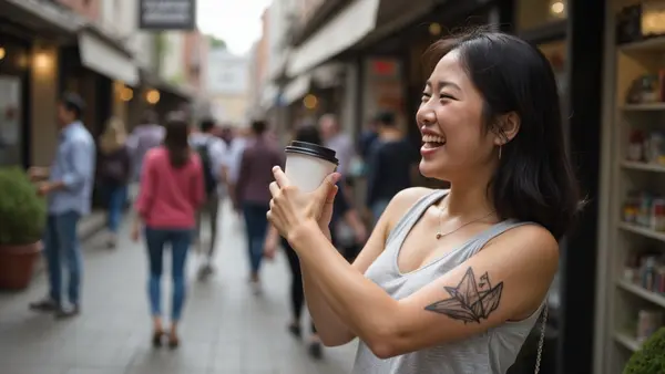 Origami Paper Crane Tattoo