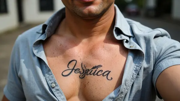 Elegant Jessica Script Tattoo
