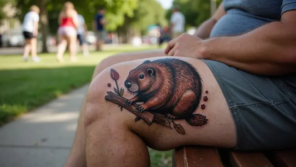 Woodworking Beaver Tattoo