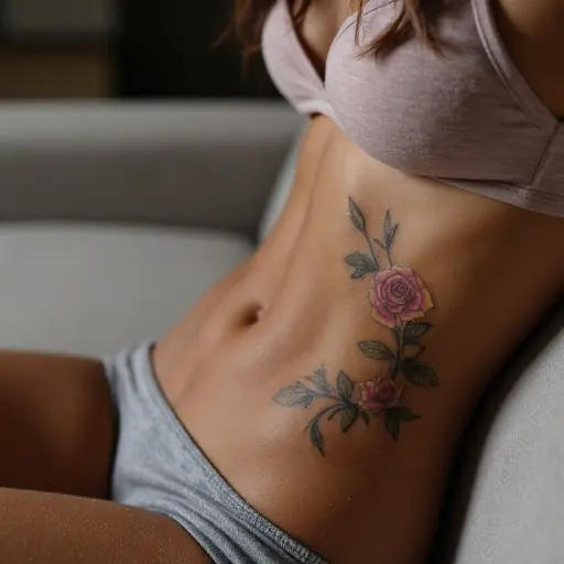 Graceful Ribcage Serenity Tattoo