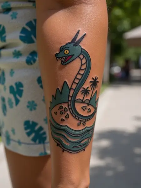 Serpent Guarding the Island