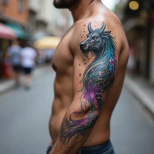 Minotaur in Star Maze Tattoo