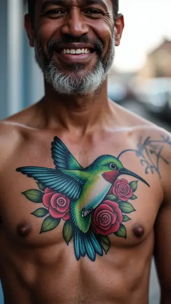 Graceful Hummingbird Tattoo