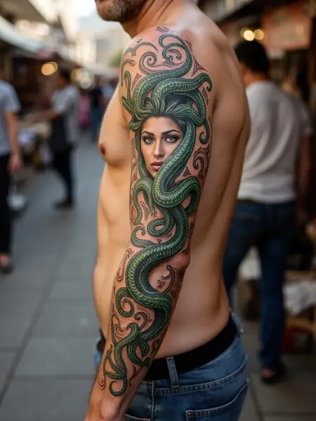 Medusa-Inspired Tattoo Design