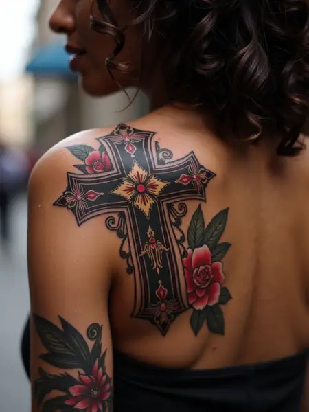 Simple Cross Tattoo