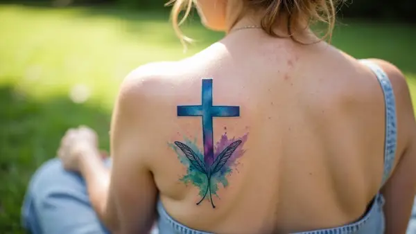Simple Cross Tattoo Design