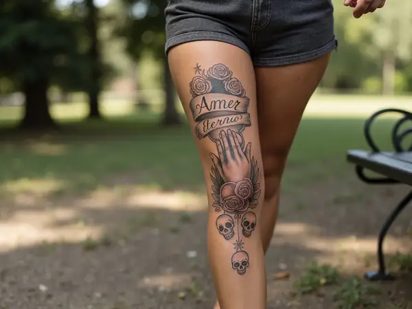 Artistic Lettering Tattoo