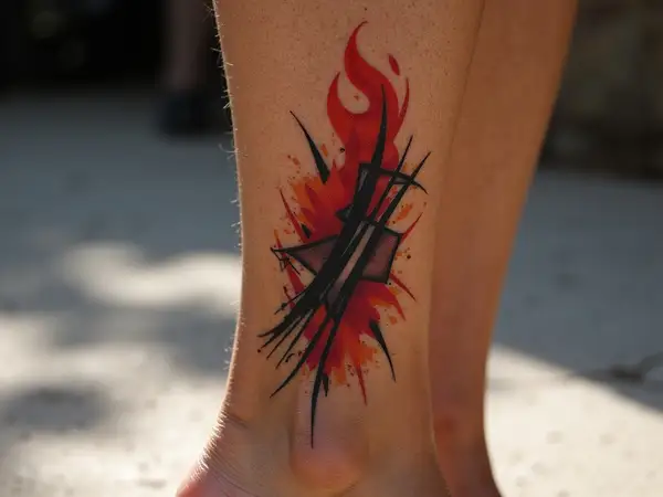 Flame-Inspired Body Art