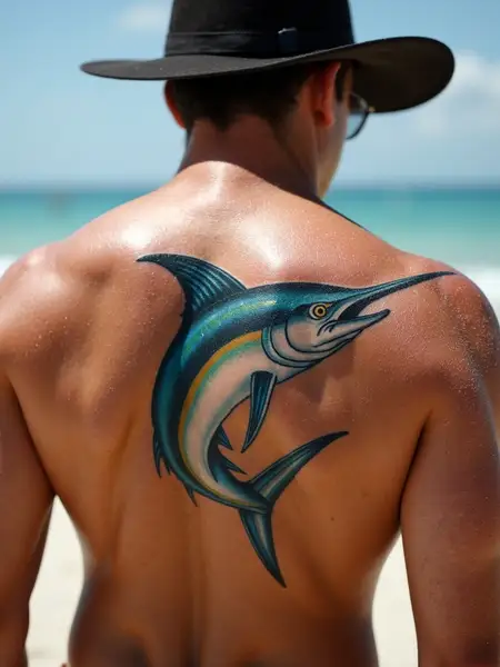 Marlin Fish Tattoo Design