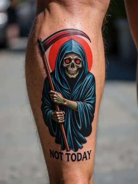 Grim Reaper 'Not Today' Tattoo