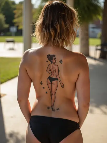 Classic Pinup Girl Tattoo