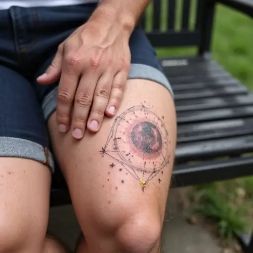 Cosmic Ash Tattoo Design