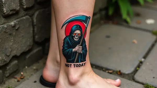 Grim Reaper 'Not Today' Tattoo