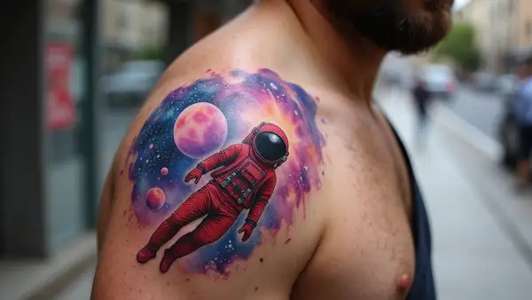 Astronaut Exploring Cosmic Beauty