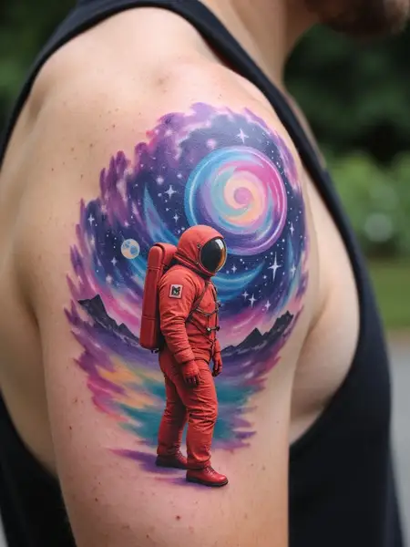 Astronaut Floating in Space
