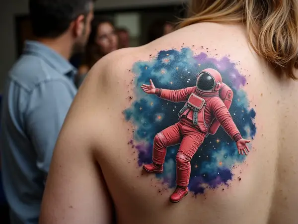 Space Explorer in Red Suit