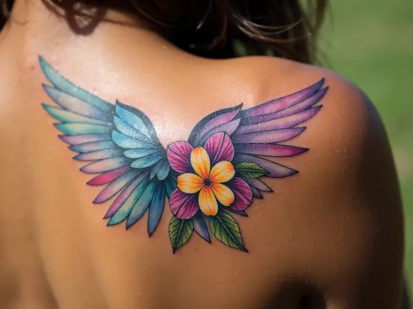 Beverly's Angel Wings and Flowers
