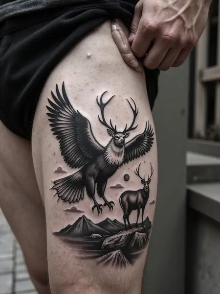 Wildlife Spirit Under the Moon