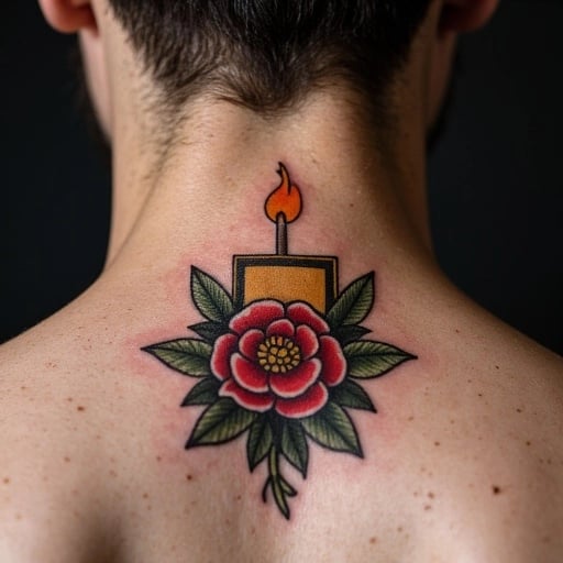 Vintage Matchbox Flame