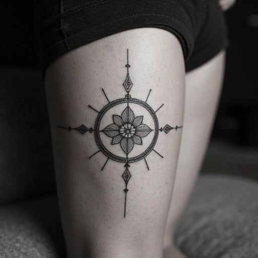 Elegant Symmetrical Shapes Tattoo