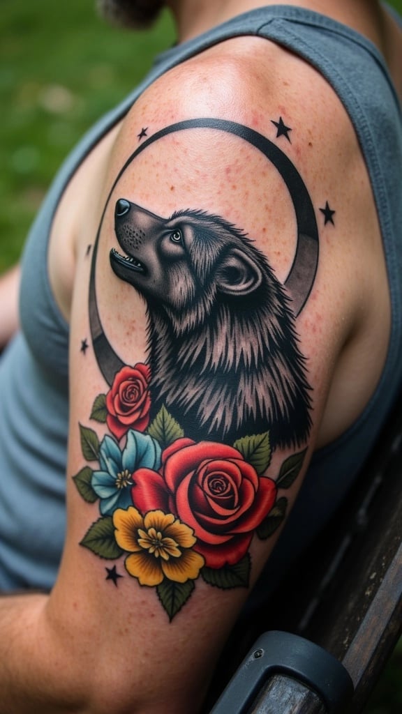 Werewolf Howl in Moonlight