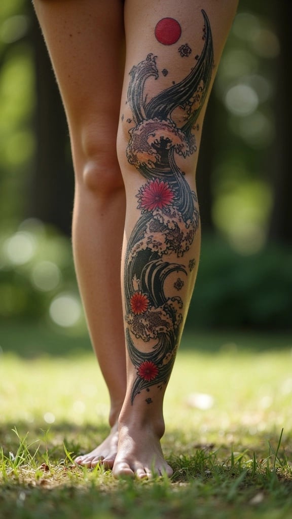 Burning Treasure Map Tattoo