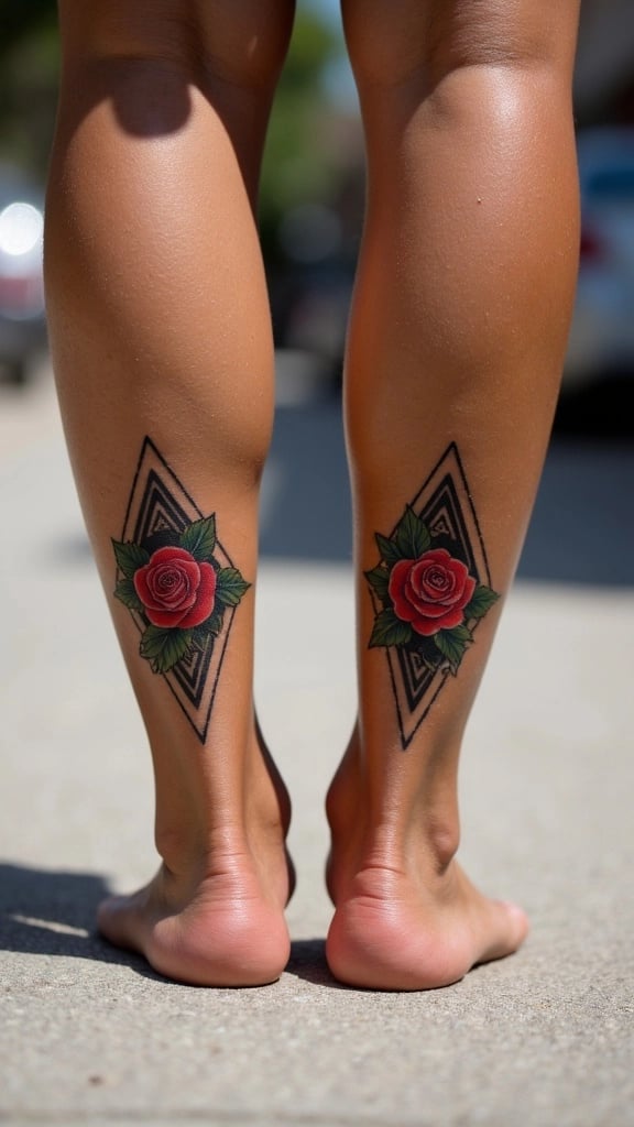 Bold Rose Ankle Bands