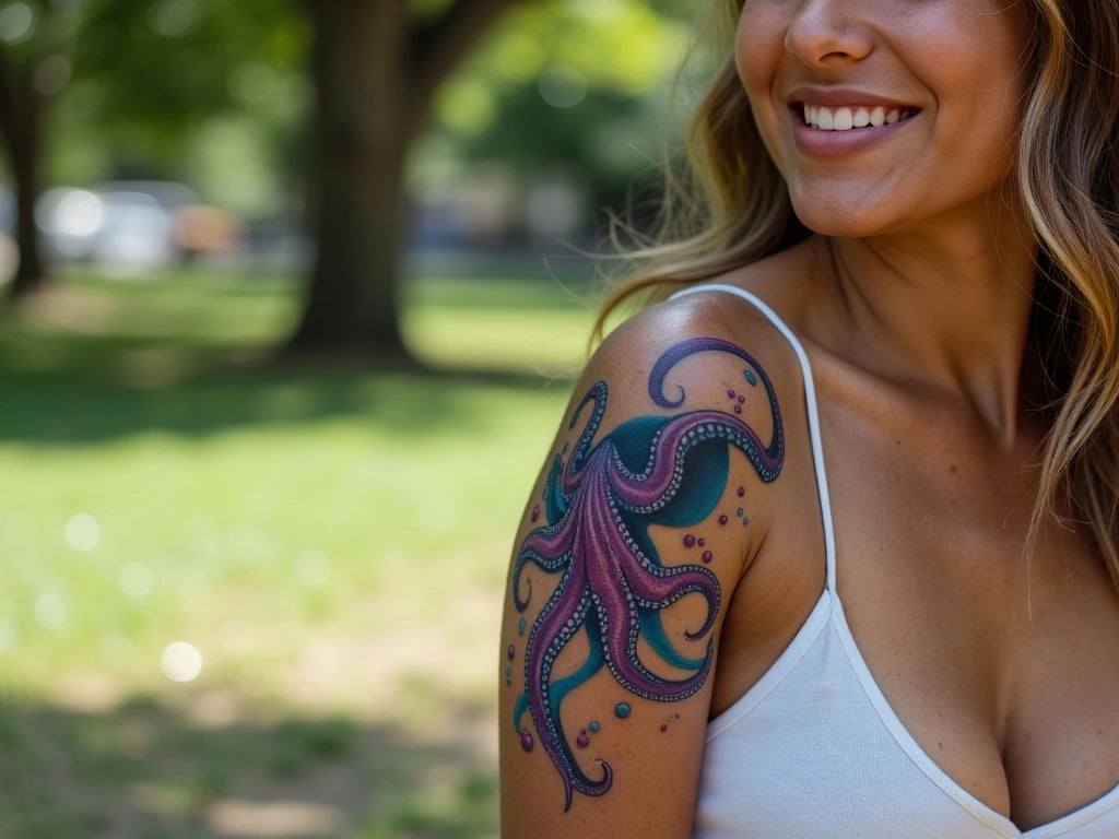 Ocean's Grace: Octopus Tattoo