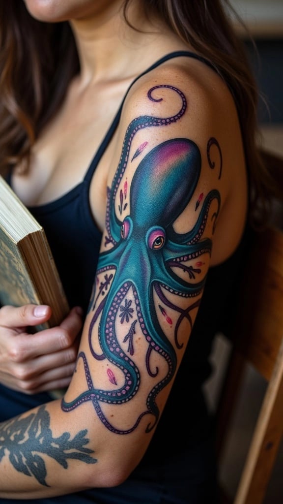 Graceful Octopus Tattoo