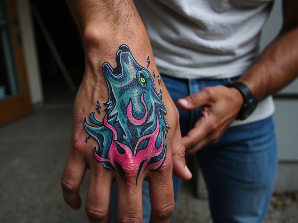 Howling Wolf Tattoo