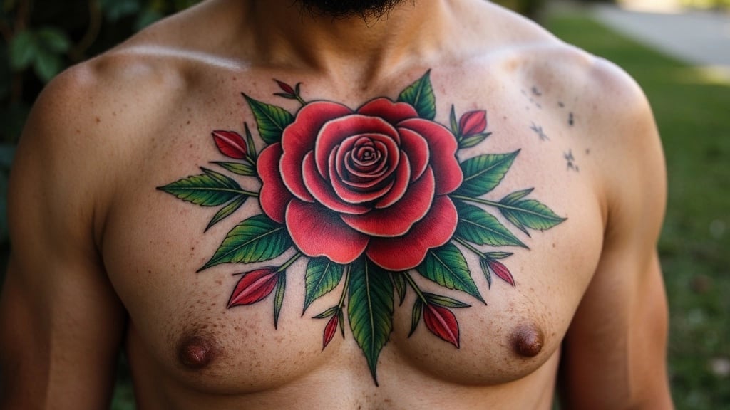 Elegant Rose Tattoo Design