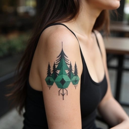 Evergreen Pine Tree Tattoo
