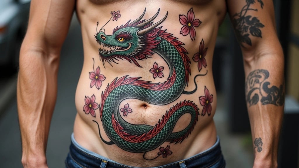 Mystical Dragon Ink Design