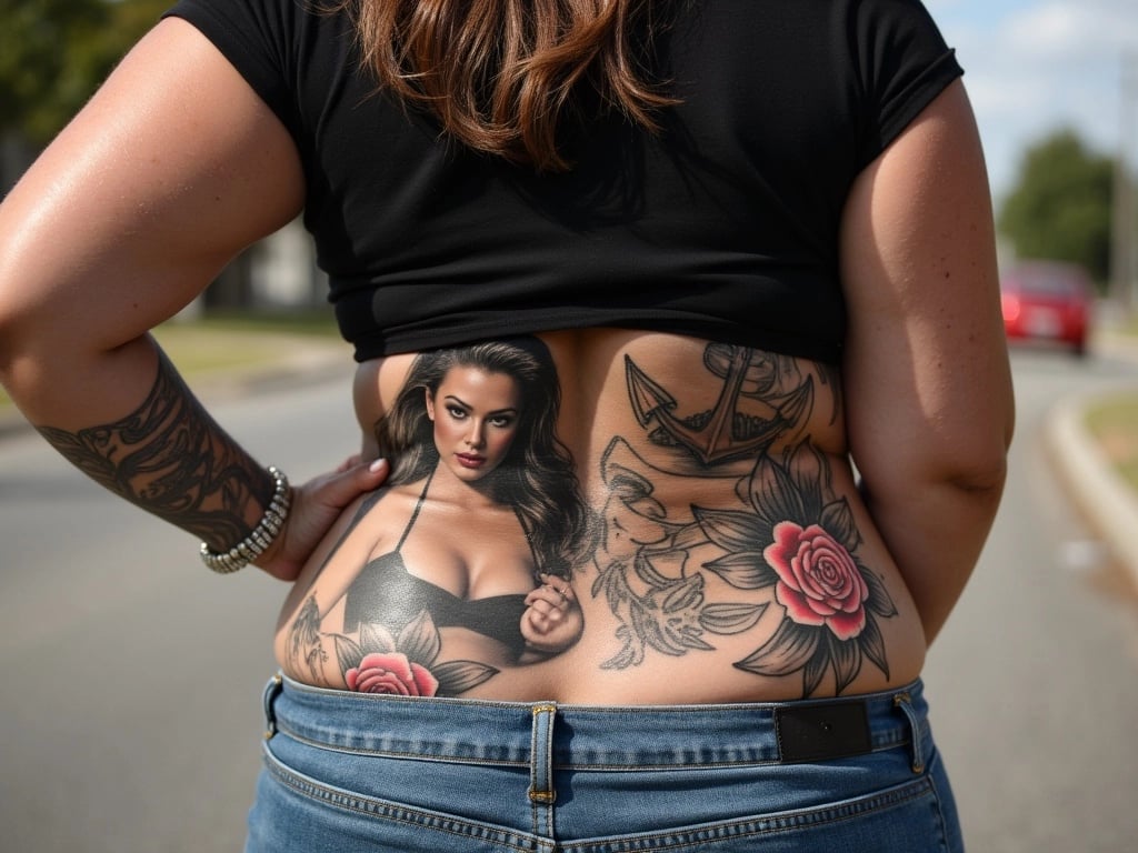 Classic Pinup Girl Tattoo