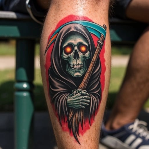 Not Today Grim Reaper Tattoo
