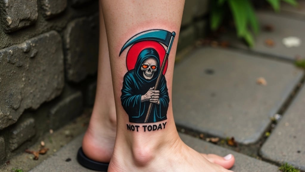 Grim Reaper 'Not Today' Tattoo