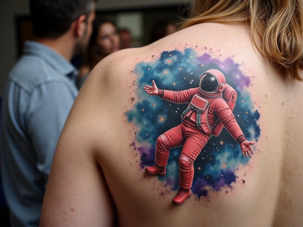 Space Explorer in Red Suit