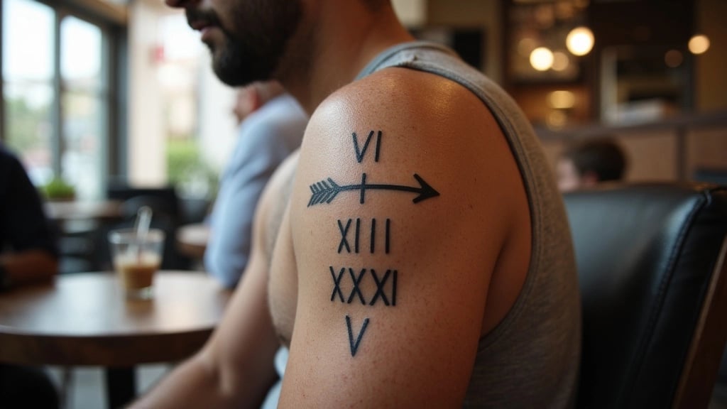 Semicolon Arrow with Birth Dates