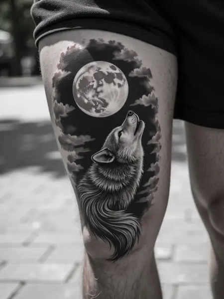 Example 1 for Wolf Tattoo