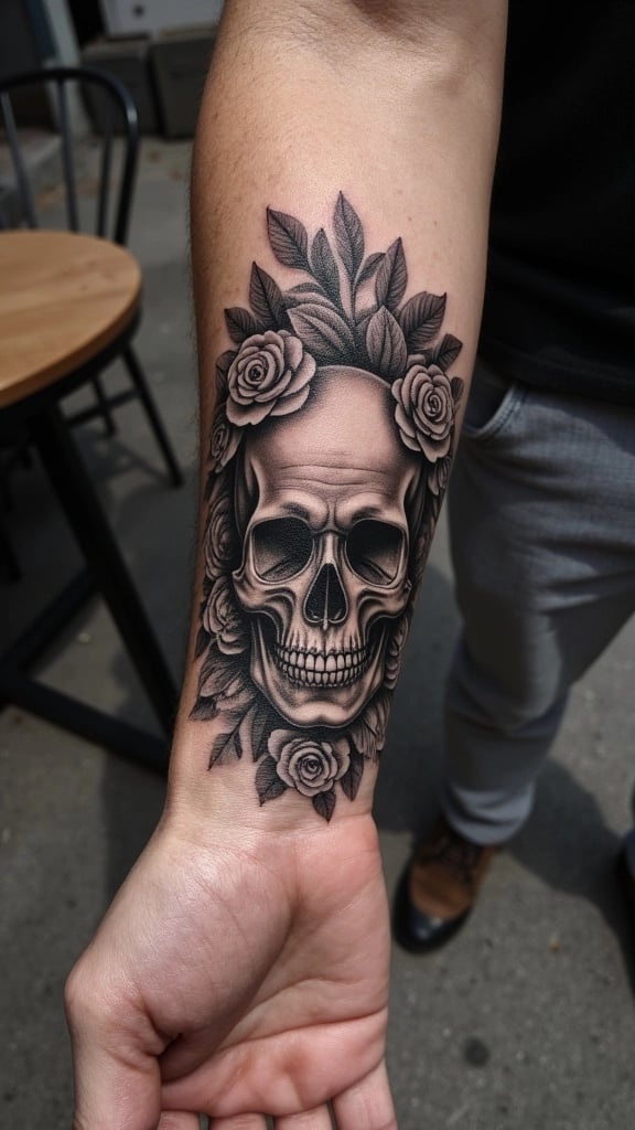 Sugar Skull Porsche Tattoo